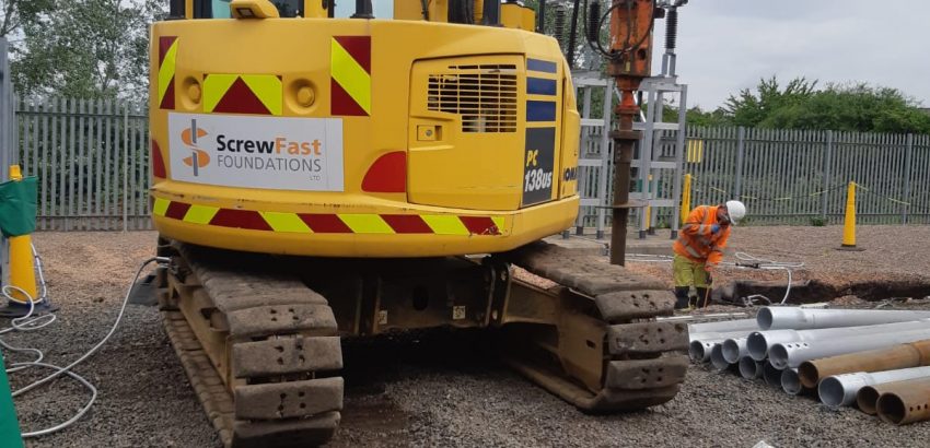 Ross-On-Wye Substation application of helical piles