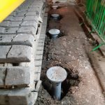 helical piles in the ground